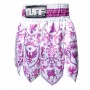 TUFF Шорты Тайский Бокс Гладиатор "Gladiator Purple-White Classic Victorian Pattern" Бело-Пурпурный